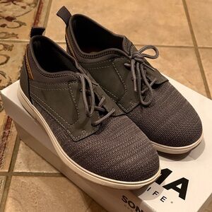 Sonoma Gray Knit Lace-Up Kids Dress Shoes